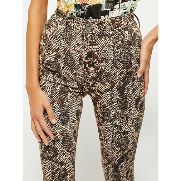 NWT Free People Raw High Rise Jegging / Snakeskin - Picture 4 of 7